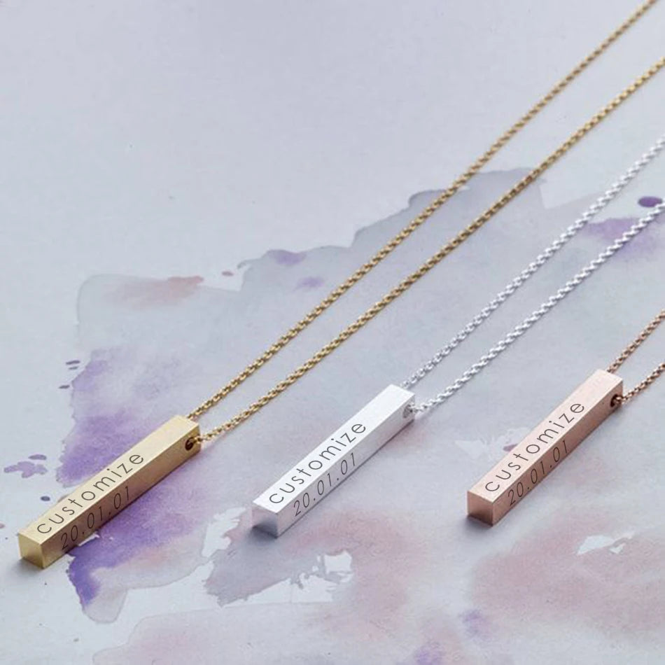 Collier personnalisé à 4 faces Enigma