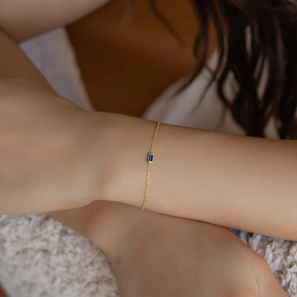 Bracelet pierre de naissance rectangulaire Gemina