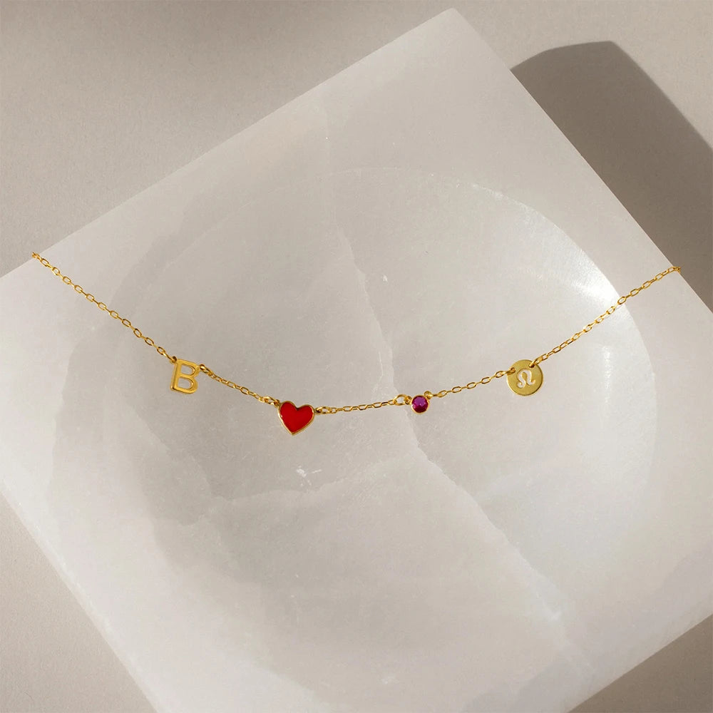 Collier personnalisé astro et initiale Celestia