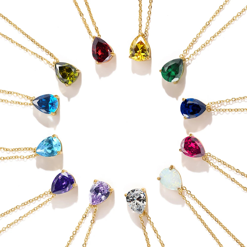 Collier pierre de naissance goute Stella