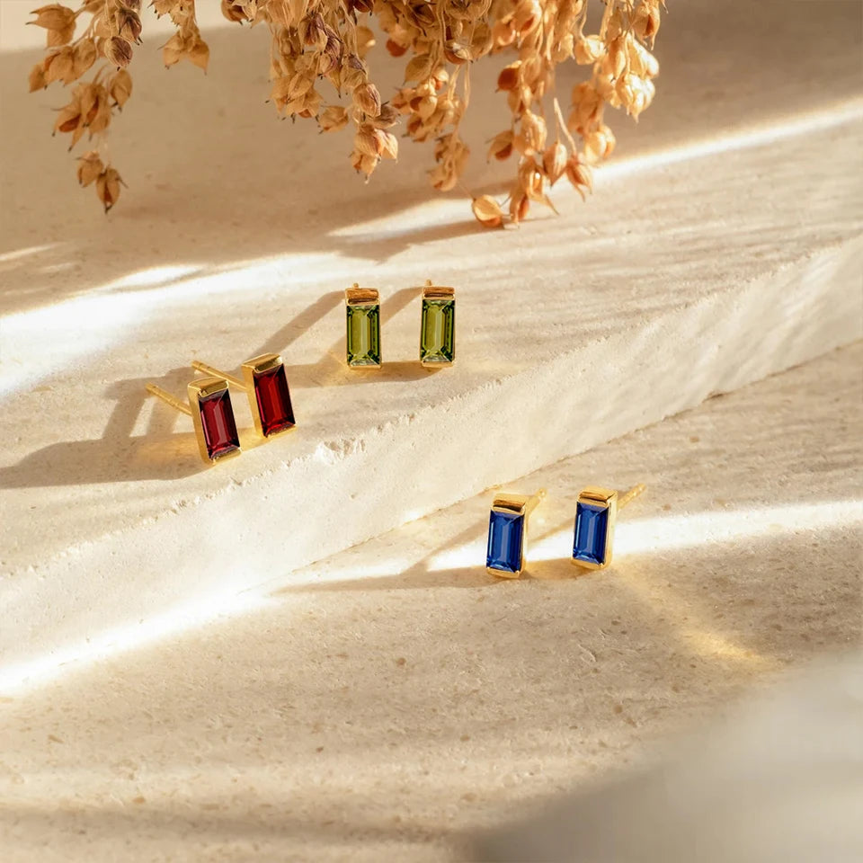 Boucles d'oreilles pierre de naissance Gemina