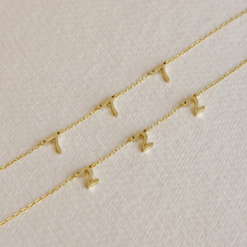 Collier chiffres signature