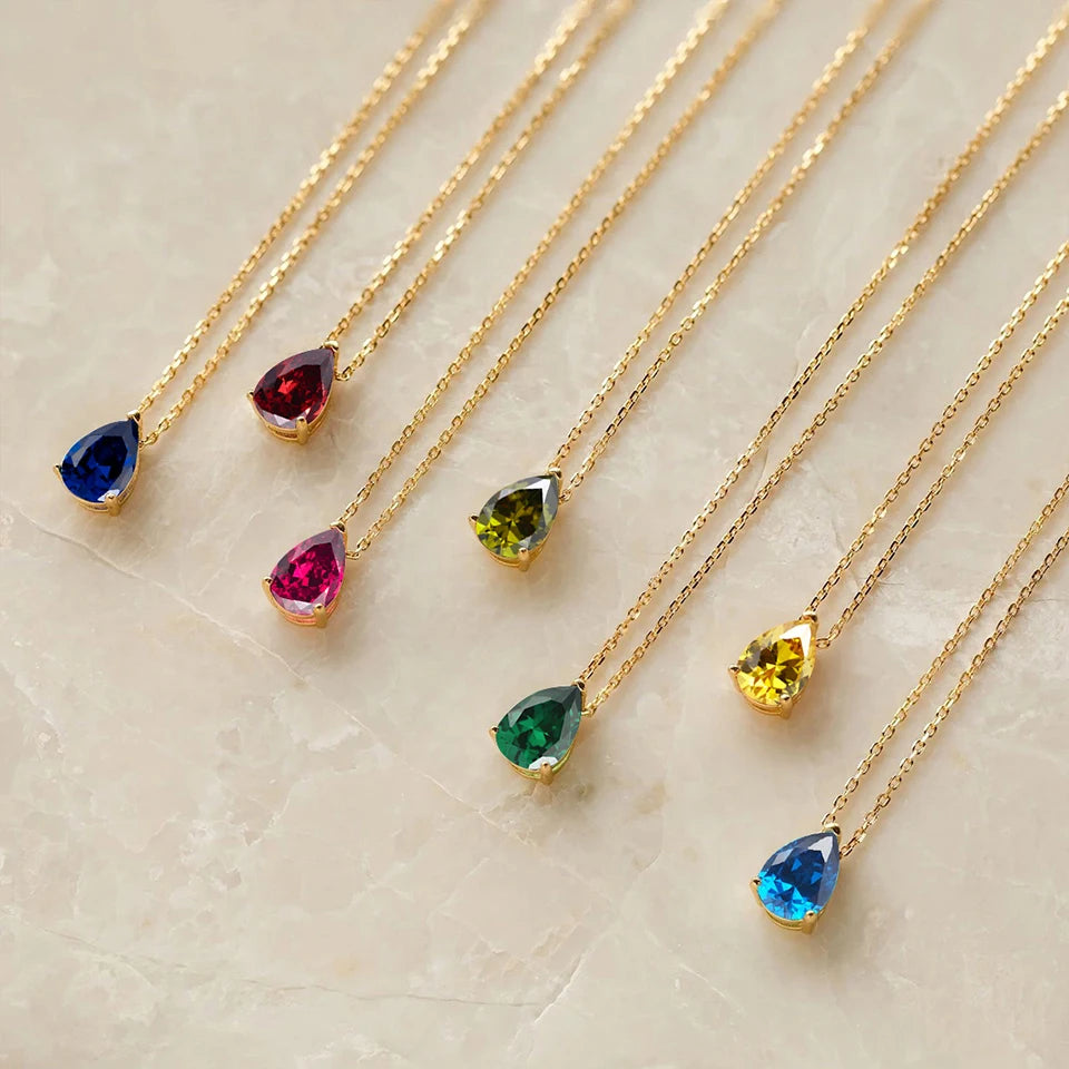 Collier pierre de naissance goute Stella