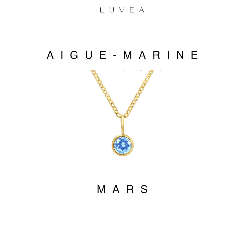Collier pierres de naissance Lumina à boucle