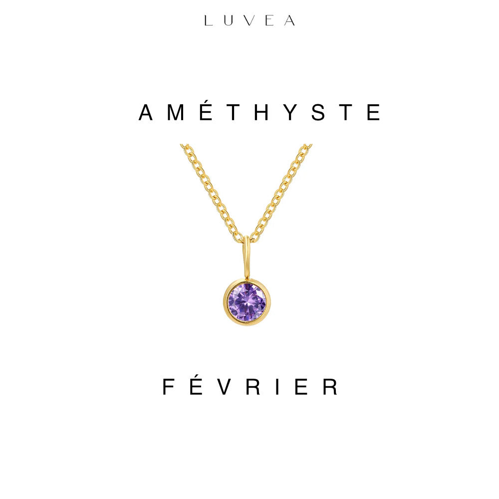 Collier pierres de naissance Lumina à boucle