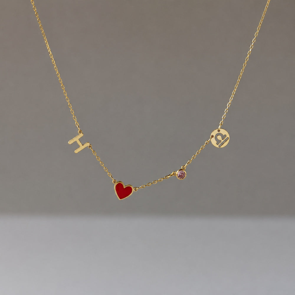 Collier personnalisé astro et initiale Celestia