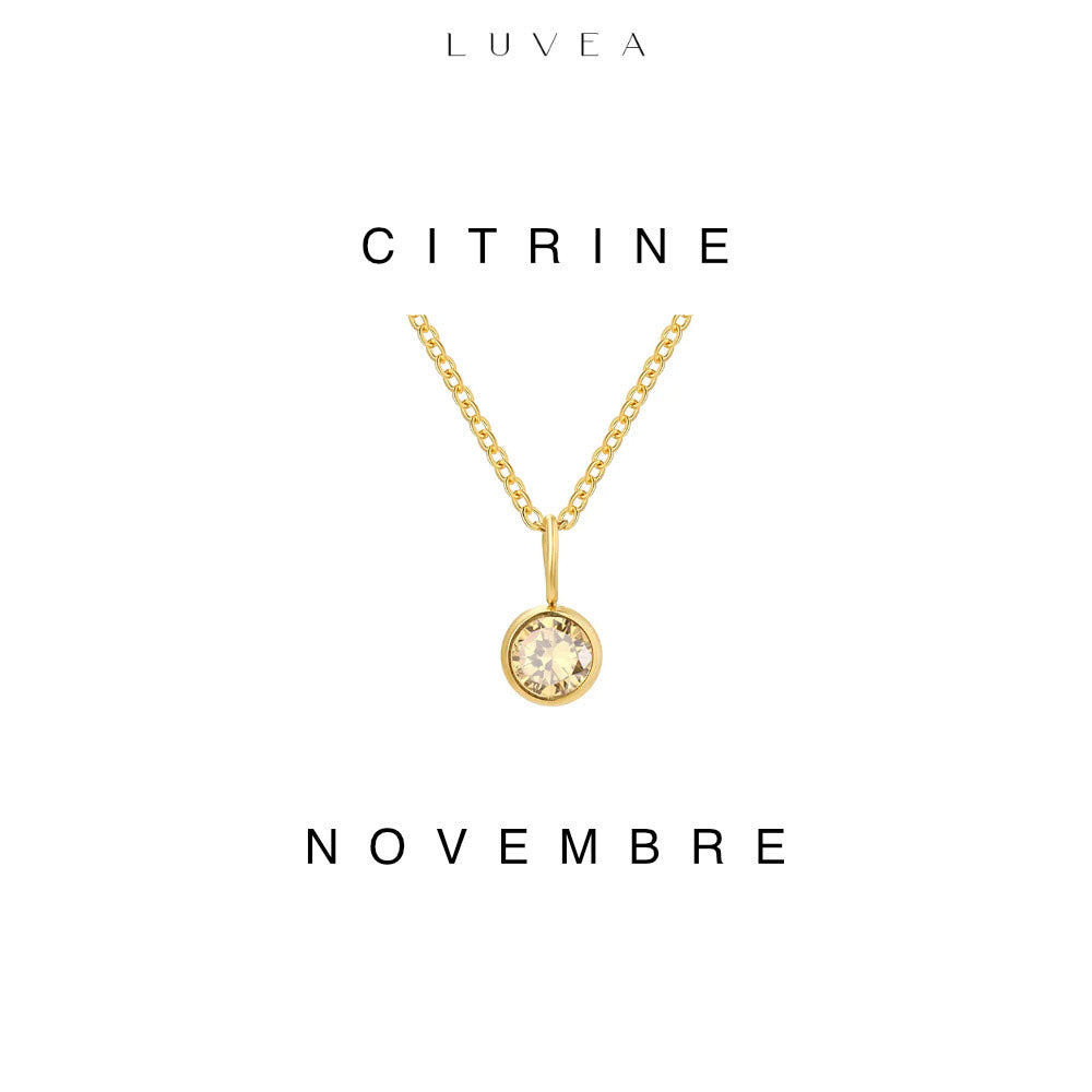 Collier pierres de naissance Lumina à boucle