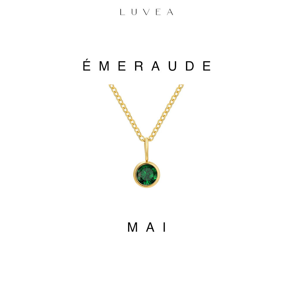 Collier pierres de naissance Lumina à boucle