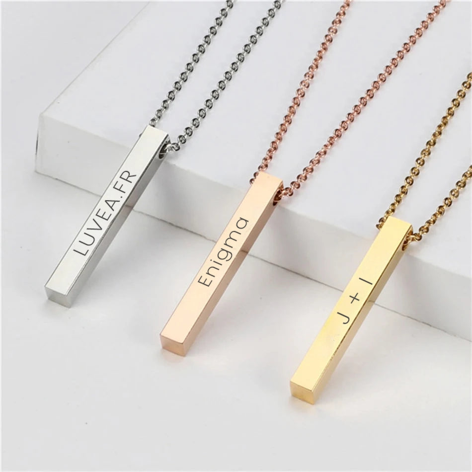 Collier personnalisé à 4 faces Enigma