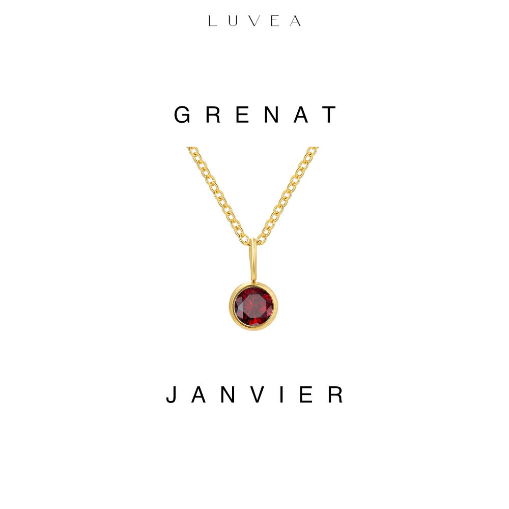 Collier pierres de naissance Lumina à boucle