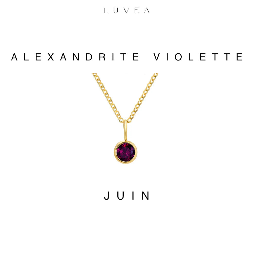 Collier pierres de naissance Lumina à boucle