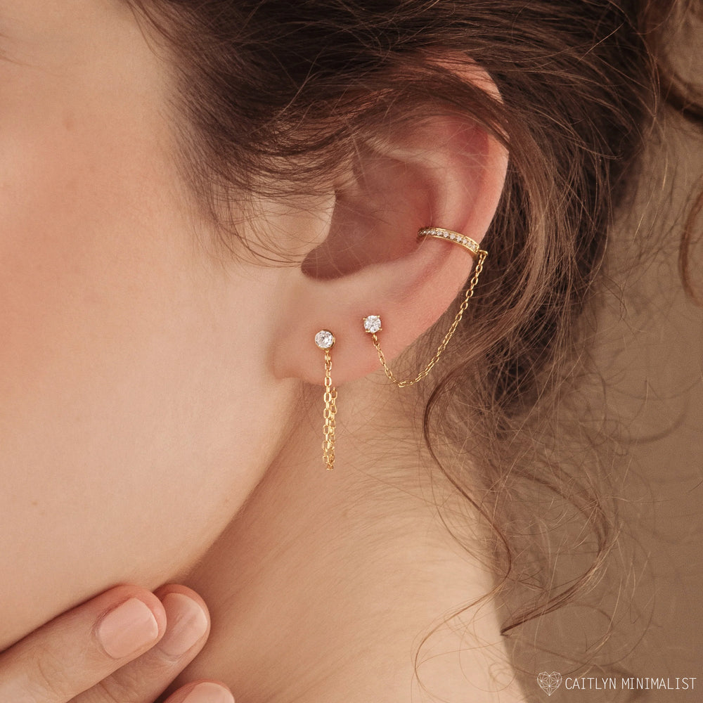 Boucles d'oreilles à chaîne Lumina