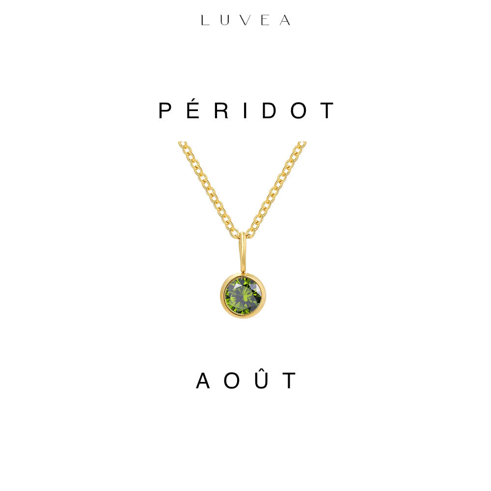 Collier pierres de naissance Lumina à boucle