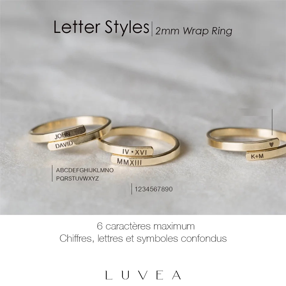 Bague gravure personnalisée Avene