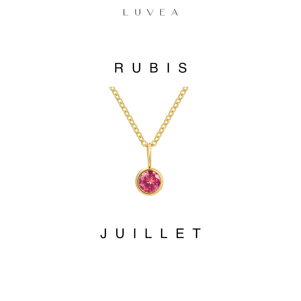 Collier pierres de naissance Lumina à boucle