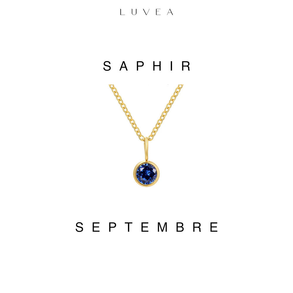 Collier pierres de naissance Lumina à boucle