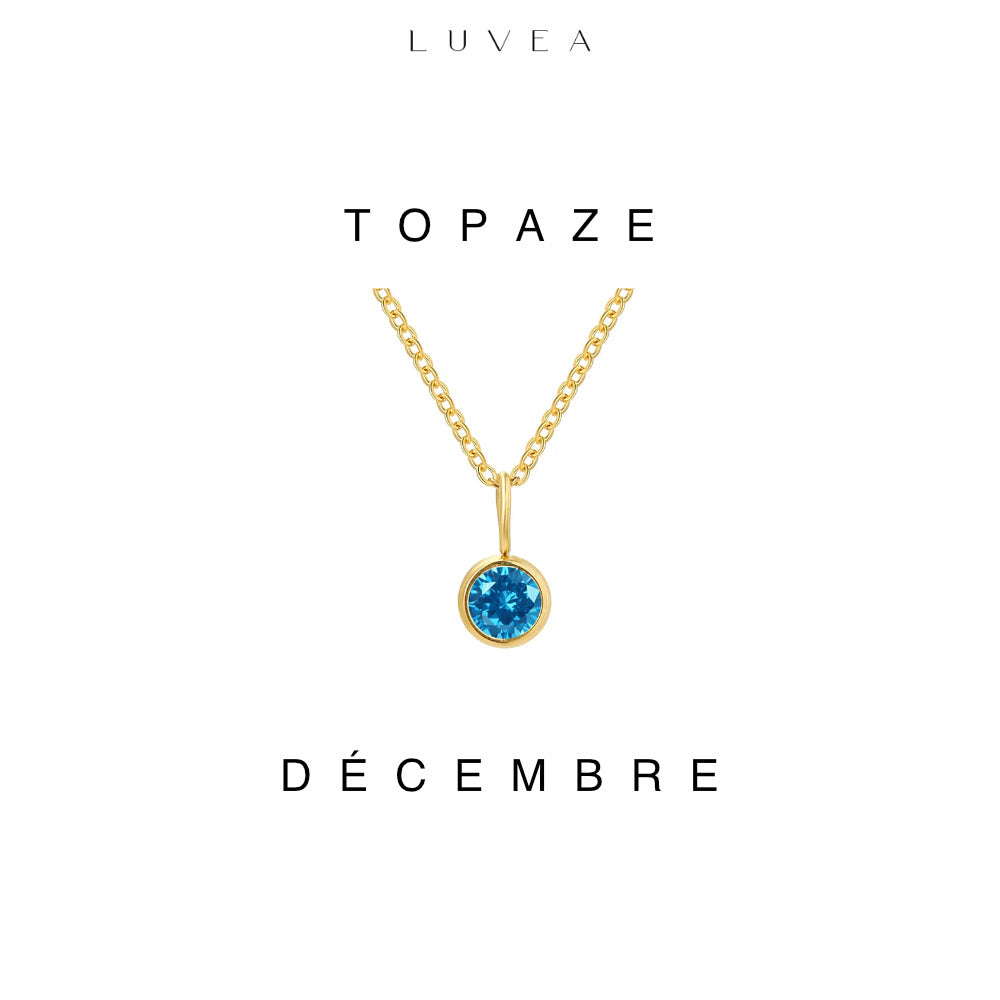 Collier pierres de naissance Lumina à boucle