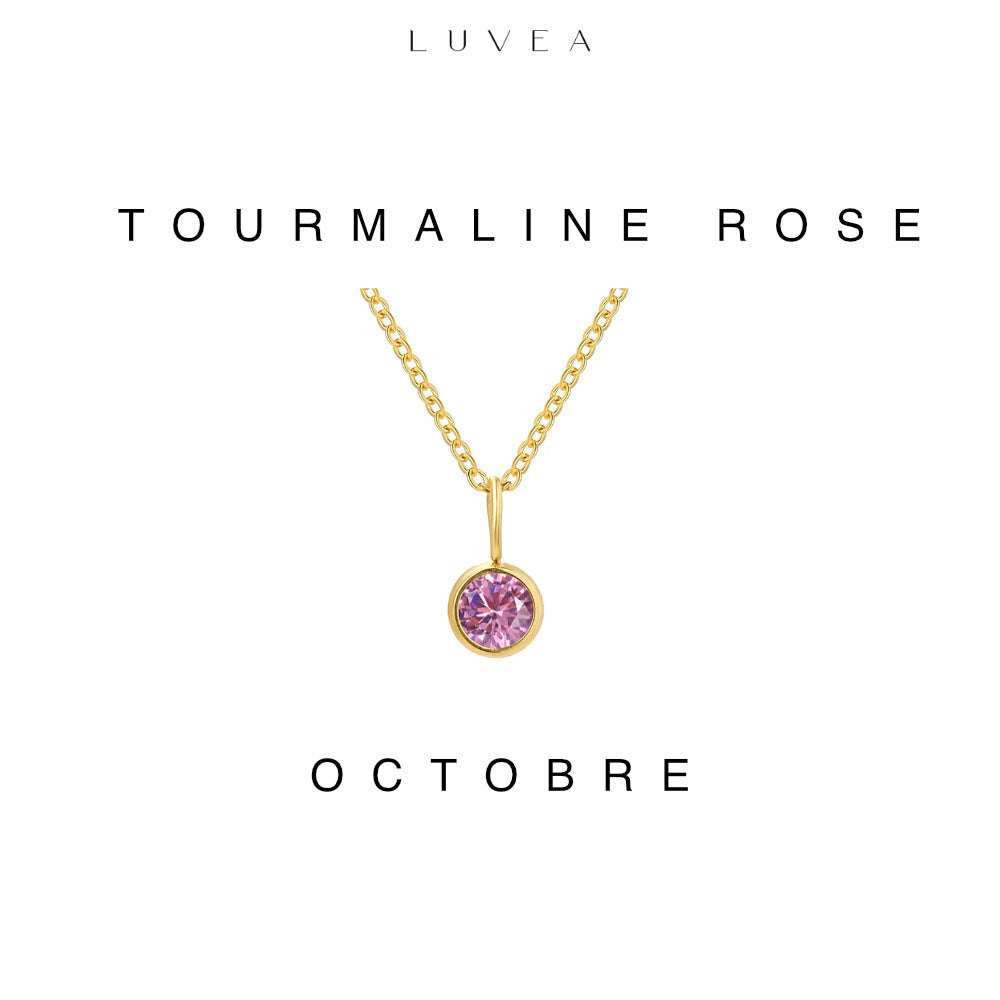 Collier pierres de naissance Lumina à boucle
