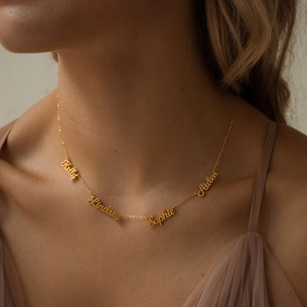 Collier personnalisé multi prénoms Valeria